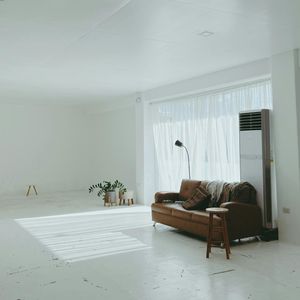 Minimalistic interior with plenty of open space.